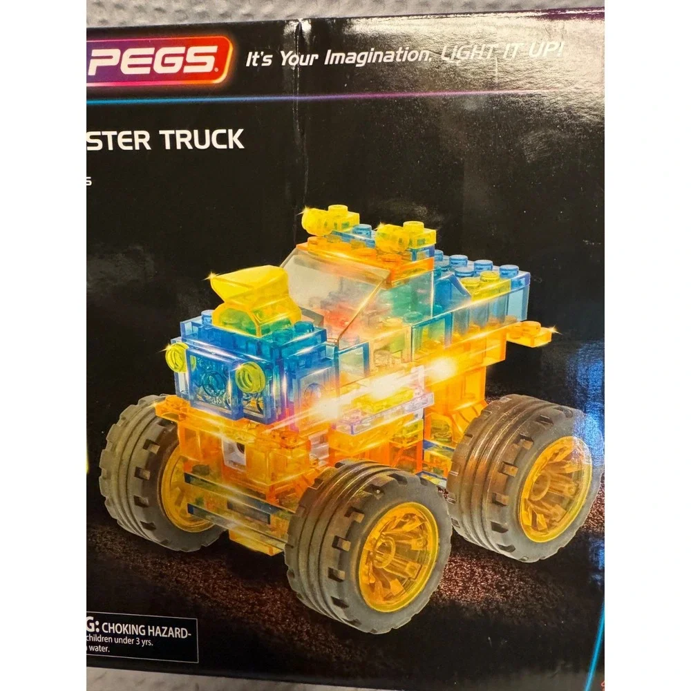 Laser Pegs Super Monster Truck 6-in-1 LED Lighted Building Set 61010 New Sealed